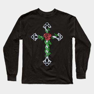 Cross Rose Long Sleeve T-Shirt